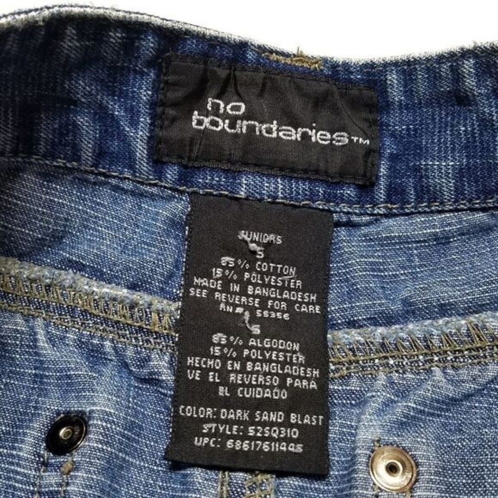 90s Vintage No Boundaries High Waisted Back Slit Maxi Denim Mermaid Skirt Small - Picture 10 of 10